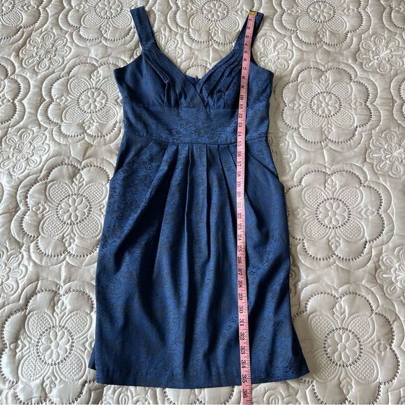 Bisou Bisou Navy Blue Sleeveless Derp V-neck Mini Cocktail Dress Size 4 - Picture 10 of 10